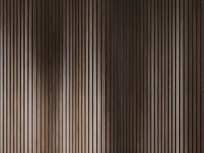 Dark Wooden Vertical Stripes Wall Paneling With Natural Grain For Interior Design 3d model