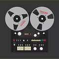 TASCAM Reel to Reel Tape Recorder with Dual Reels and Control Panel Buttons