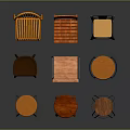 Various Designed Stools With Different Colors Wooden And Metal Legs Styles