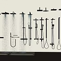Modern Shower Hidden Shower Embedded Shower Head 3d model
