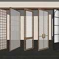 Modern Screen Metal Screen Glass Screen Modern Hotel Screen Partition 3d model