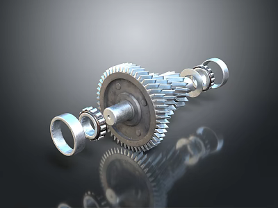 Hardware Tools Metal Gear Shaft Mechanical Parts for Industrial Machinery Repair 3d model