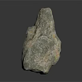 Natural Rock With Green And Brown Surface Texture On Dark Background