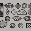 Traditional Chinese Lattice Windows with Various Geometric Shapes and Intricate Patterns for Home Decor