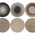 Various Round Rugs in Neutral Tones with Woven Textures for Home Decor