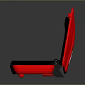 Red Open Electric Sandwich Maker with Black Heating Plates Ideal for Home Kitchen