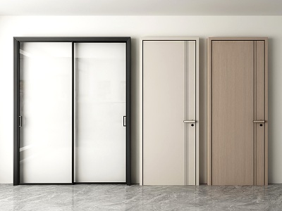 Modern swing door single door sliding door bedroom door kitchen door glass sliding door room door wooden door model