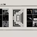 Door and window display wall display cabinet window section 3d model