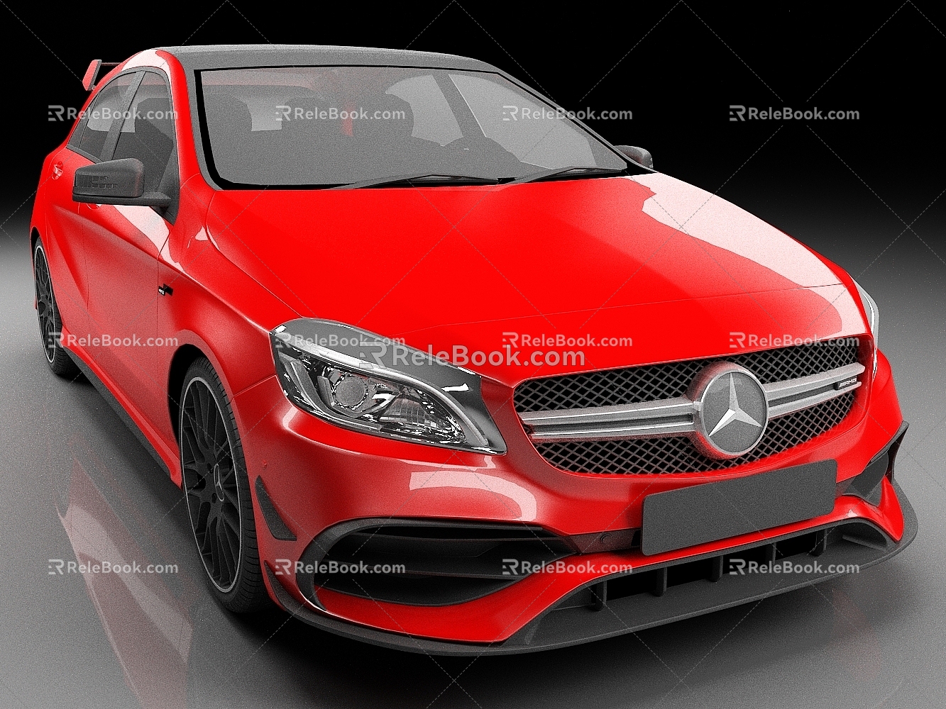 Mercedes-Benz AMG A45 car sedan hatchback 3d model