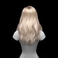 Detailed 3D Female Game Movie Character With Long Blonde Hair Bust