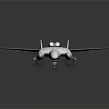 White Fighter Jet With Red Markings Number 6433 Twin Engines On Gray Background With Reflection