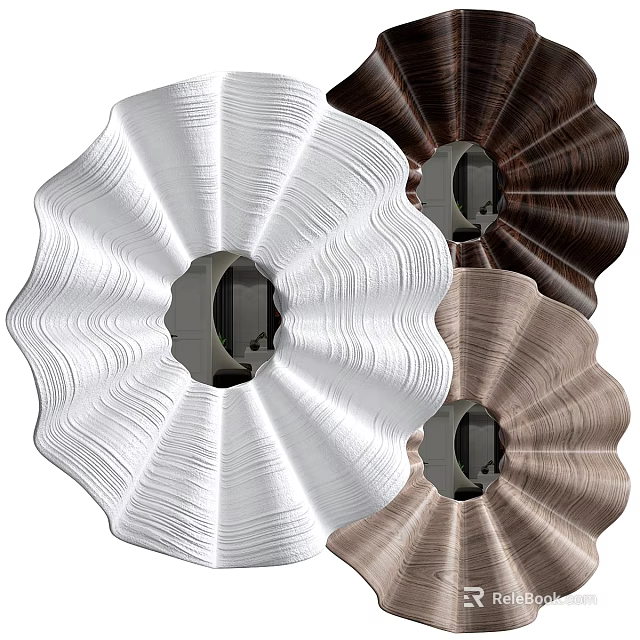 Flower Shaped Wall Decor In Neutral Tones For Home Interior Decoration 3d model 