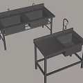 Stainless Steel Commercial Kitchen Sink Stands With Double And Single Bowl Designs