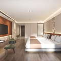 Hotel Guest Room With Twin Beds Wooden Flooring And Decorative Wall Art