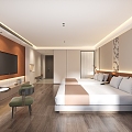 Modern Hotel Rooms 3d model