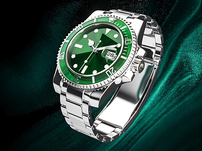 Watch Green Water Ghost Rolex Mechanical Watch Men's Watch Blackwater Ghost 3d model