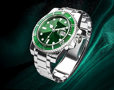 Watch Green Water Ghost Rolex Mechanical Watch Men's Watch Blackwater Ghost 3d model