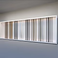 Modern Decorative Wall Panel With Vertical Colored Stripes And White Frame 3d model