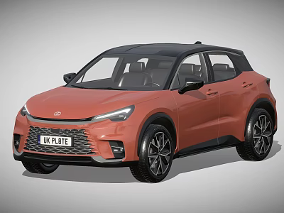 Orange Modern SUV Featuring Black Roof Sleek Exterior And Alloy Wheels 3d model
