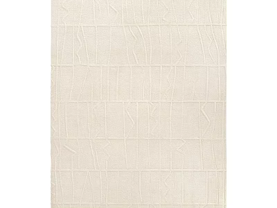 Cream Square Carpet With Geometric Pattern And Textured Design For Home 3d model