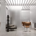 Modern Beauty Hair Salon Interior With Light Tones Comfortable Seating And Plant Decor