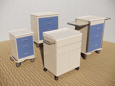 Modern Trolley Medical Trolley Drug Home Medical Trolley 3d model