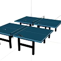 Sturdy Table Tennis Table Sports Equipment With Paddles And Ball On Net