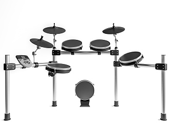 Modern drum set 3d model