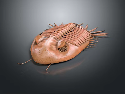 Ancient Trilobite Marine Arthropod With Segmented Exoskeleton And Compound Eyes 3d model