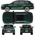 Luxury Green SUV Exterior Design With Chrome Grille Headlights And LED Taillights Alloy Wheels