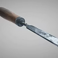 High Quality Hardware Tool With Wooden Handle And Sharp Metal Blade 3d model
