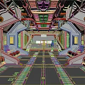 Sci-fi Corridor Sci-fi Capsule Space Capsule Hibernation Cabin Freezing Cabin Rest Cabin Rest Capsule 3d model