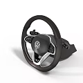 Volkswagen Car Steering Wheel With Black Leather Control Buttons And Ergonomic Design