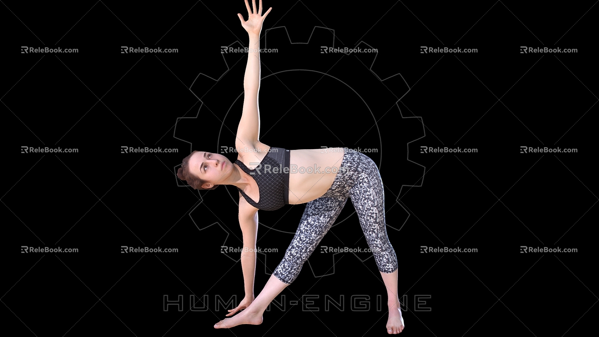 Modern Sports Beauty Yoga Woman 3d model