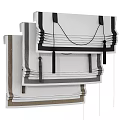 Stylish Roman Blinds In Various Neutral Colors With Tassel Accents And Pleated Design