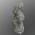 Stone Stone Block Rock Boulder Stone Pillar 3d model