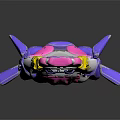 Colorful Household Gadget With Purple Pink Yellow White Spiked Design And Circular Decorations