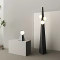 Italian black cone multi-head floor lamp table lamp 3d model