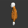 Bright Orange Nike Football Sports Jacket with Zipper Design on Mannequin