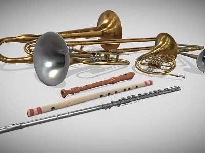Modern Musical Instruments Assembling Musical Instruments 3d model