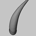 Game Movie Character Horn Prop With Detailed Brown Textured Surface