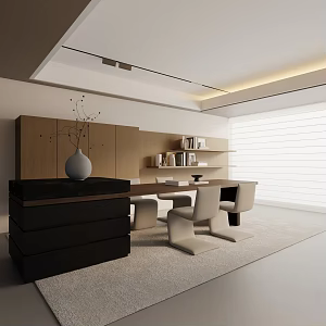 Modern table combination 3d model