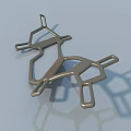 Swing Door Metal Hardware With Modern Geometric Design For Home Improvement
