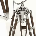 Vintage Metal Floor Lamps With Tripod Base And Round Shade For Living Room Decorative Lighting