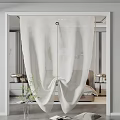 Modern curtain fabric curtain partition 3d model