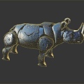 Modern Cartoon Character Rhinoceros Mechanical Rhinoceros Machine Rhinoceros 3d model