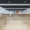 Modern Badminton Hall 3d model