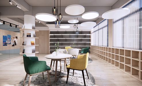 Modern Library 3d model