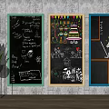 Decorative Chalkboard Wall Hangings with Hand Drawn Text Illustrations and Party Themes for Indoor Decor