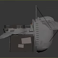 Futuristic Metal Aircraft Design Featuring Open Wings Cockpit And Ladder